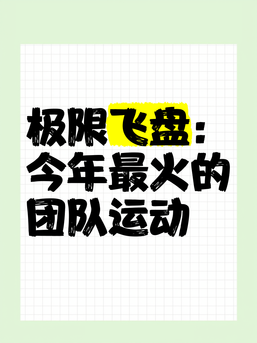 跨界极限飞盘，空中技巧与团队合作的完美结合的简单介绍